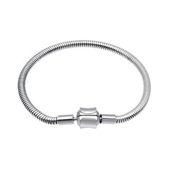 Simple Stainless Steel Bracelets Bangles Snake Chain DIY Bracelet Charms Jewelry Gift for Men Women