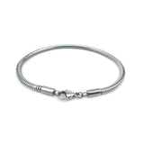 Simple Stainless Steel Bracelets Bangles Snake Chain DIY Bracelet Charms Jewelry Gift for Men Women