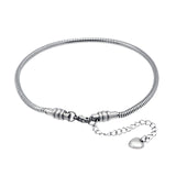 Simple Stainless Steel Bracelets Bangles Snake Chain DIY Bracelet Charms Jewelry Gift for Men Women