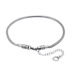Simple Stainless Steel Bracelets Bangles Snake Chain DIY Bracelet Charms Jewelry Gift for Men Women