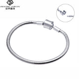 Simple Stainless Steel Bracelets Bangles Snake Chain DIY Bracelet Charms Jewelry Gift for Men Women