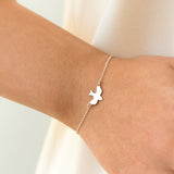 3Pcs/Set Owl Crystal Heart Bracelet & Bracelet Gold/Silverized Elephant Anchor Pendant Female Rhinestone Bracelet gift